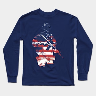 Patriotic American Veteran Long Sleeve T-Shirt